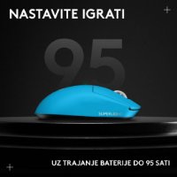Miš LOGITECH Pro X Superlight 2, bežični, optički, 32000dpi, plavi, USB