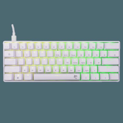 Tipkovnica WHITE SHARK GK-004231 Shinobi-2, RGB, mehanička, smeđi switch, US, bijela