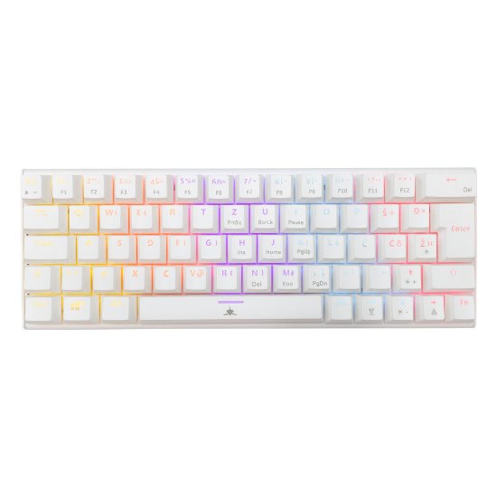 Tipkovnica WHITE SHARK GK-002222V2 Wakizashi-2, RGB, plavi switch, HR, bijela