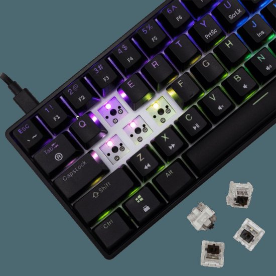 Tipkovnica WHITE SHARK GK-004131 SHINOBI-2, RGB, mehanička, smeđi switch, US, crna