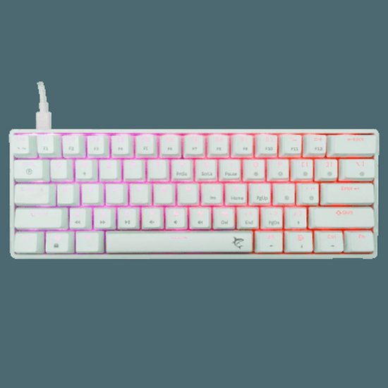 Tipkovnica WHITE SHARK GK-004211 Shinobi-2, RGB, mehanička, crveni switch, US, bijela