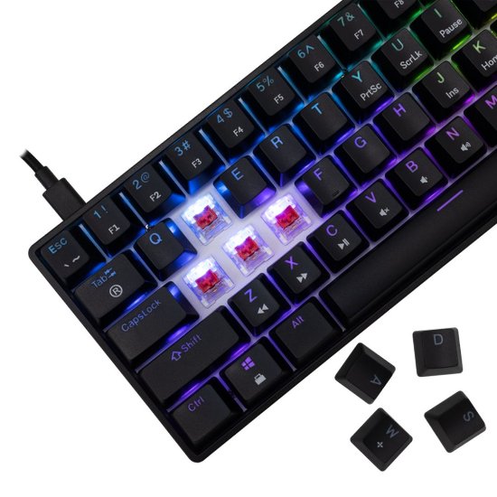 Tipkovnica WHITE SHARK GK-004112 Shinobi-2, RGB, mehanička, crveni switch, HR, crna