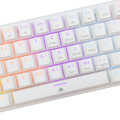 Tipkovnica WHITE SHARK GK-002222V2 Wakizashi-2, RGB, plavi switch, HR, bijela