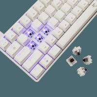Tipkovnica WHITE SHARK GK-004231 Shinobi-2, RGB, mehanička, smeđi switch, US, bijela