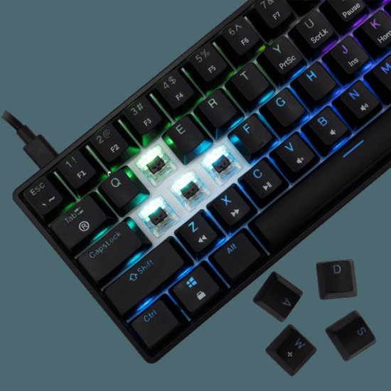 Tipkovnica WHITE SHARK GK-004131 SHINOBI-2, RGB, mehanička, smeđi switch, US, crna