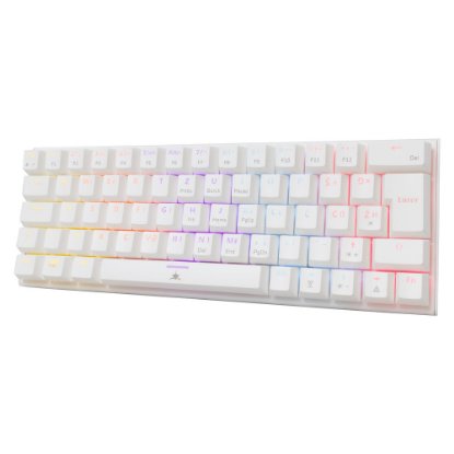 Tipkovnica WHITE SHARK GK-002222V2 Wakizashi-2, RGB, plavi switch, HR, bijela