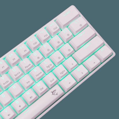 Tipkovnica WHITE SHARK GK-004231 Shinobi-2, RGB, mehanička, smeđi switch, US, bijela