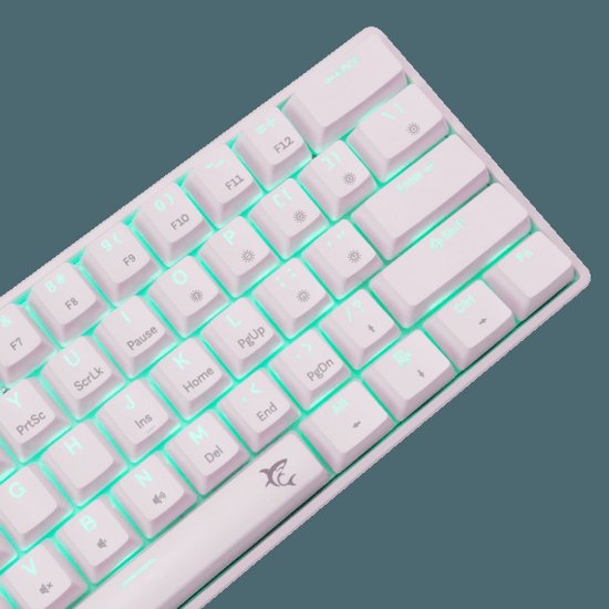 Tipkovnica WHITE SHARK GK-004231 Shinobi-2, RGB, mehanička, smeđi switch, US, bijela