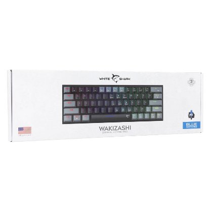 Tipkovnica WHITE SHARK GK-002121V2 Wakizashi-2, RGB, plavi switch, mehanička, US/HR, sivo-crna