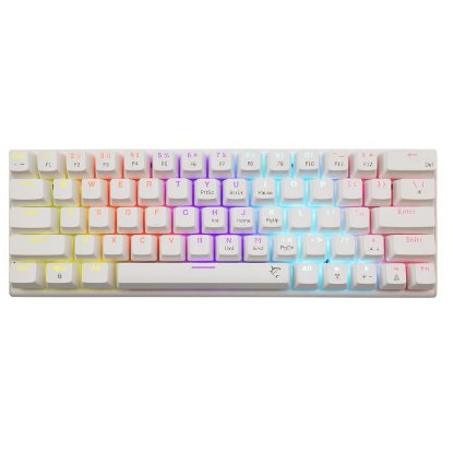 Tipkovnica WHITE SHARK GK-002221V2 Wakizashi-2, RGB, plavi switch, mehanička, US/HR, bijela