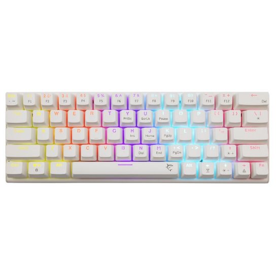Tipkovnica WHITE SHARK GK-002221V2 Wakizashi-2, RGB, plavi switch, mehanička, US/HR, bijela