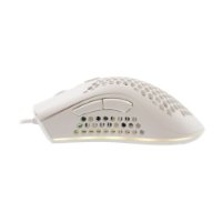 Miš BARACUDA BGM-032 Coral, RGB, optički, 12800dpi, bijeli