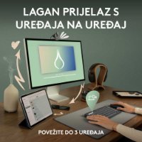 Tipkovnica + miš LOGITECH Pebble 2 Combo, bežična, roza