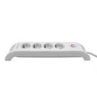 Prenaponska zaštita COMMEL, 4 utičnice, 2xUSB-A, 2m, bijela