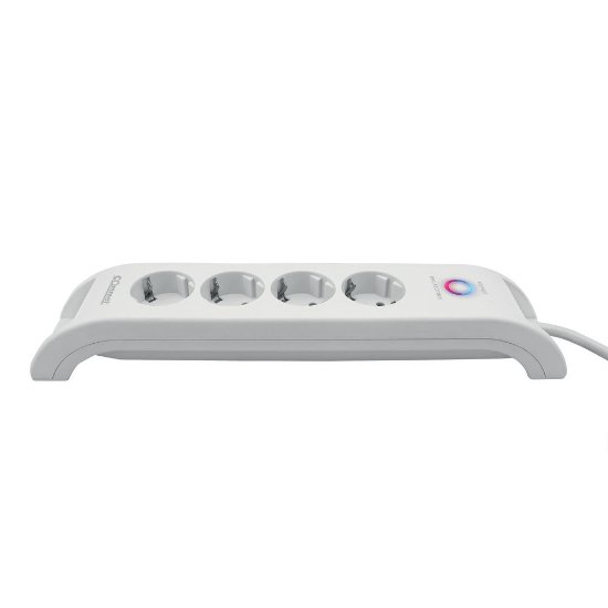 Prenaponska zaštita COMMEL, 4 utičnice, 2xUSB-A, 2m, bijela