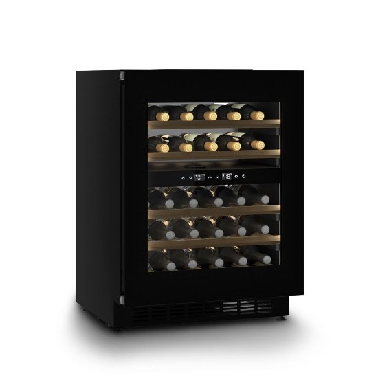 Ugradbeni hladnjak za vino CASO DESIGN WineDeluxe WDU 36, za 36 boca, 2 temperaturne zone, energetski razred F, crni