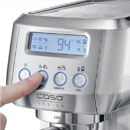 Aparat za kavu CASO DESIGN Espresso Gourmet Latte, 1350 W, espresso, crni