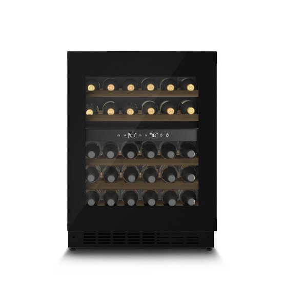 Ugradbeni hladnjak za vino CASO DESIGN WineDeluxe WDU 36, za 36 boca, 2 temperaturne zone, energetski razred F, crni
