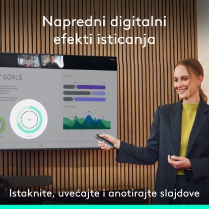 Prezenter LOGITECH Spotlight 2, laser, bežični, crni