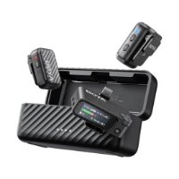 Mikrofon BOYA Boyamic 2-02, 2 odašiljača, 1 prijemnik, 3.5mm  bežični, USB C, crni