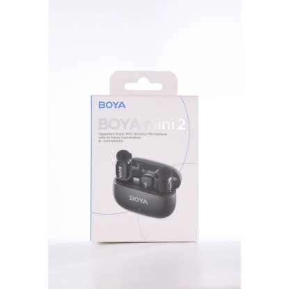 Mikrofon BOYA mini 2-02, bežični (2 TX + 1 RX + Charging Case), USB C, crni