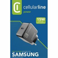 Kućni punjač CELLULARLINE, za Samsung, 15W, USB-C, FC, crni