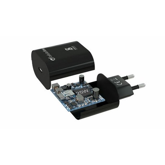 Kućni punjač CELLULARLINE, za Samsung, Fast Charge, PD, 25W, USB-C, crni + kabel 1m