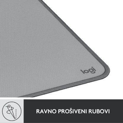 Podloga za miš, LOGITECH Desk Mat Studio, soft, siva