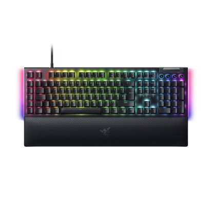 Tipkovnica RAZER BlackWidow V4, UK International raspored, USB, Razer Green Mechanical Switches, 6 namjenskih makro tipki, crna