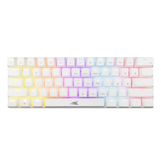 Tipkovnica BARACUDA BGK-03221 Dolphin, RGB, plavi switch, mehanička, US layout, USB, bijela
