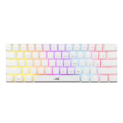 Tipkovnica BARACUDA BGK-03211 Dolphin, RGB, crveni switch, mehanička, US layout, USB, bijela