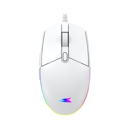 Miš BARACUDA BGM-112 Crab, RGB, optički, 3200dpi, bijeli