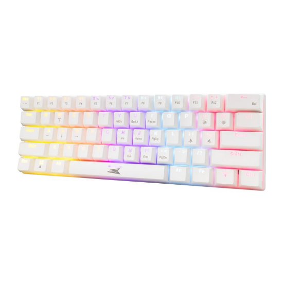 Tipkovnica BARACUDA BGK-03211 Dolphin, RGB, crveni switch, mehanička, US layout, USB, bijela