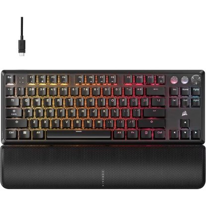 Tipkovnica CORSAIR K70 Pro TKL RGB, mehanička, US Layout, USB, crna