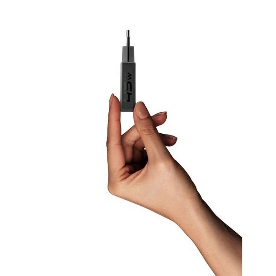 Kućni punjač CELLULARLINE, GAN+, 45W, Slim, USB-C, USB-A, crni