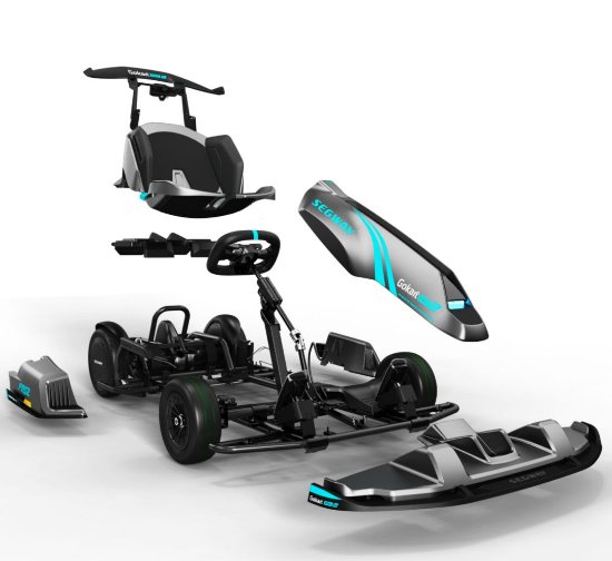 Električni gokart SEGWAY GoKart Pro 2, 4800 W motor, 432 Wh baterija, brzina 43 km/h, do 25 km domet, masa 48-49 kg, dimenzije 1420 × 852 × 600 mm