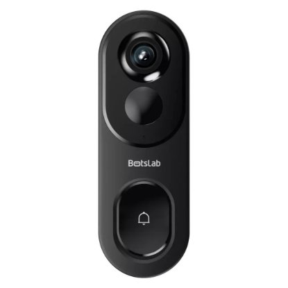 Pametno bežično zvono BOTSLAB R810, 2K, WiFi, baterijsko, crno