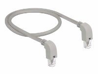 Kabel DELOCK, patch CAT6 S/FTP, sivi, kutni, 0,5m