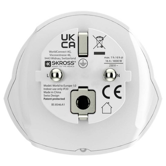 Putni adapter SKROSS, WORLD - EU, 1.500211C-E, bijeli