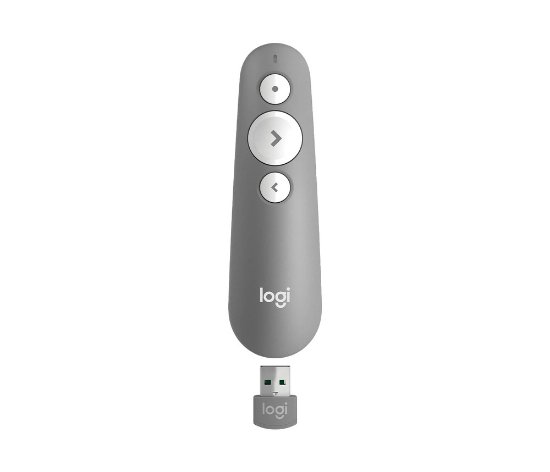 Prezenter LOGITECH R500s, laser, bežični, svjetlosivi