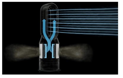 Pročišćivač ovlaživač i ventilator zraka DYSON PH04 379491-01, Purifier Humidify + Cool PH04, bijelo-zlatni