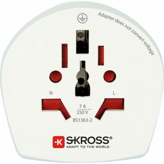 Putni adapter SKROSS, World - UK, 1.500225-E, bijeli