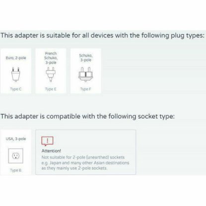 Putni adapter SKROSS, EU - USA, 1.500230-E, bijeli