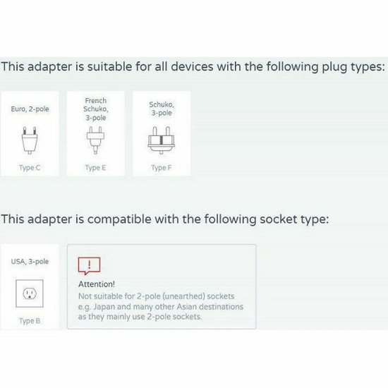 Putni adapter SKROSS, EU - USA, 1.500230-E, bijeli