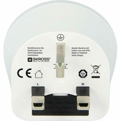 Putni adapter SKROSS, World - UK, 1.500225-E, bijeli