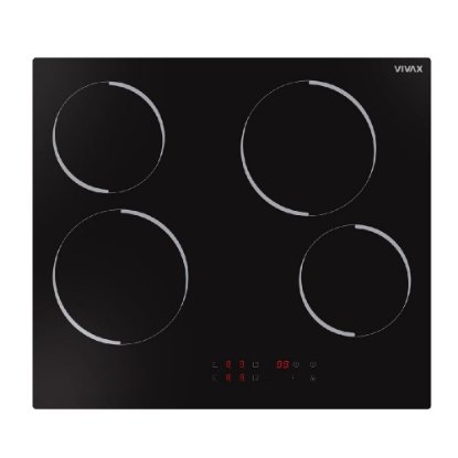 Ugradbena ploča VIVAX BH-04MVC, 60 cm, 4 zone, staklokeramika, crna