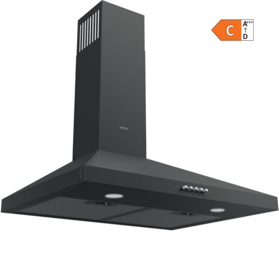Zidna kuhinjska napa VIVAX CHO-60CHC115T B, 60 cm, 452 m3/h, energetski razred c, crna