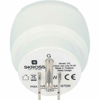 Putni adapter SKROSS, EU - USA, 1.500230-E, bijeli