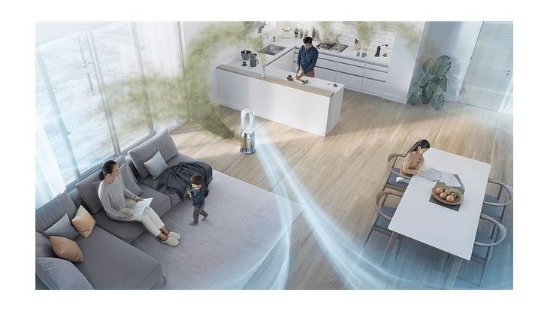 Pročišćivač ovlaživač i ventilator zraka DYSON PH04 379491-01, Purifier Humidify + Cool PH04, bijelo-zlatni