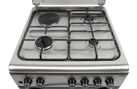 Plinski štednjak VIVAX HOME FC-31602IF X, 3x plin, 1x grijača ploča, energetski razred A, sivi
